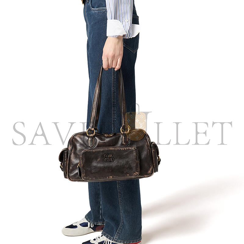 M1v M1v pocket nappa leather top-handle bag 5bb179 (32*19*14cm)